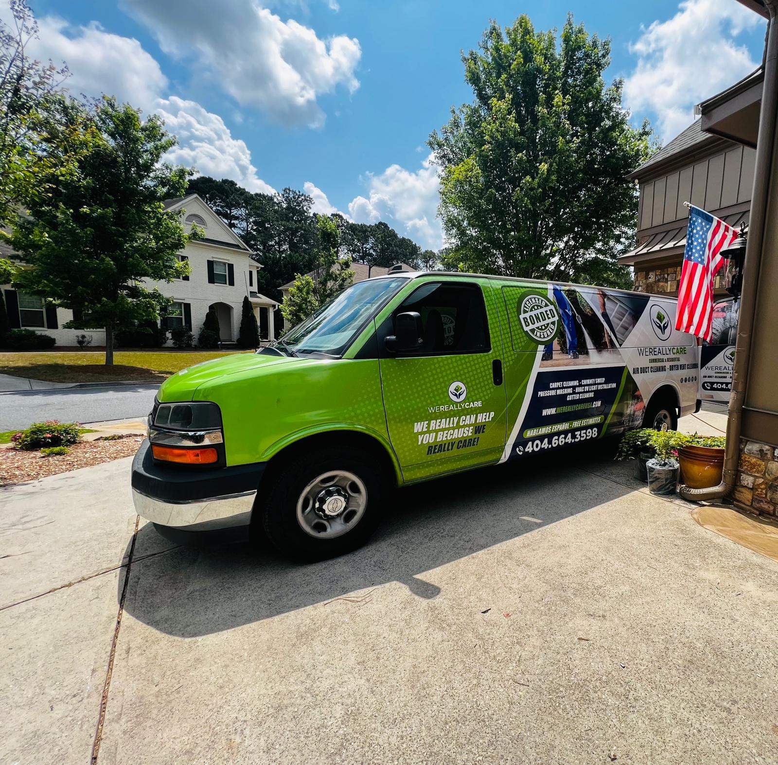 We Really Care Atlanta HVAC service van